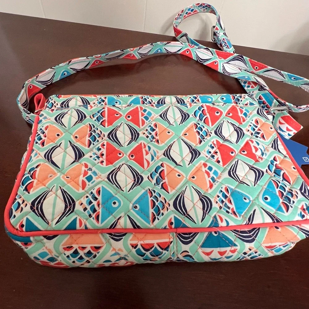 VERA BRADLEY GO FISH iconic RFID little hipster crrossbody, signature cotton NWT